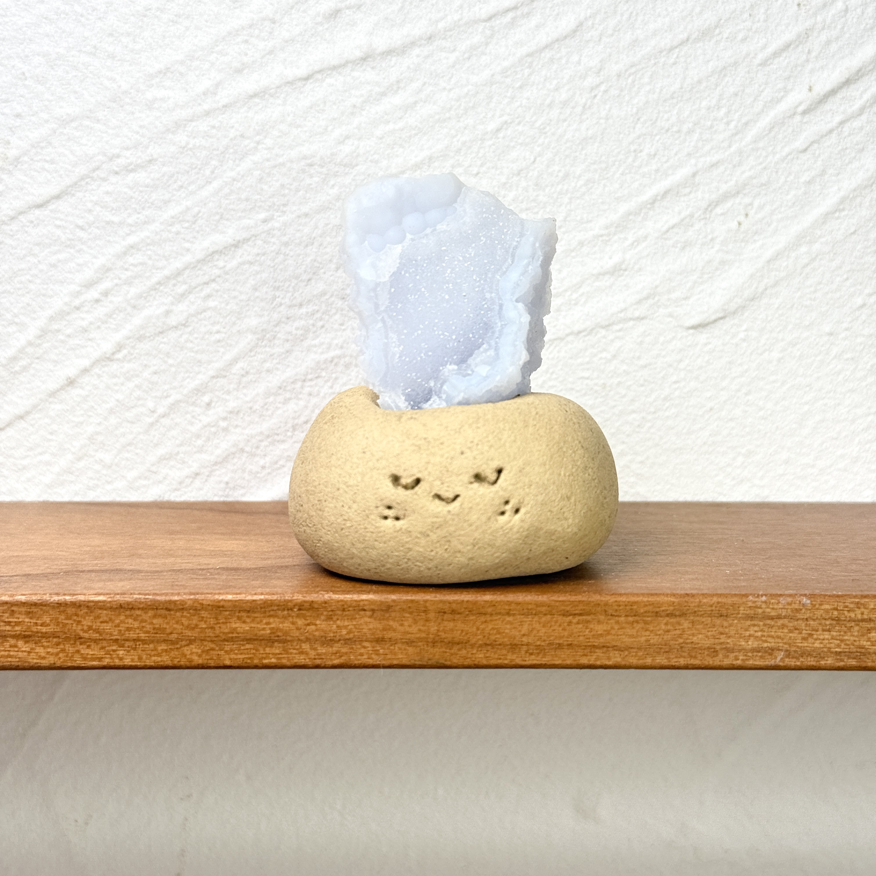 U150藍瑪瑙小豆丁Blue lace agate bean